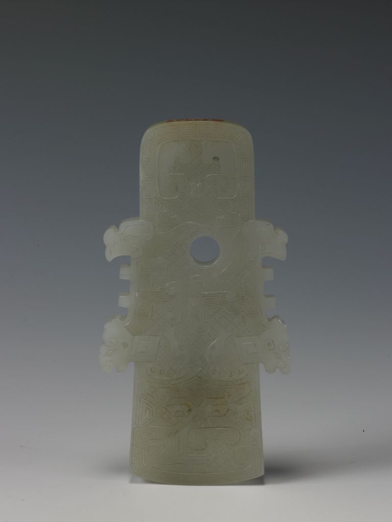 图片[2]-White jade antique axe pendant-China Archive